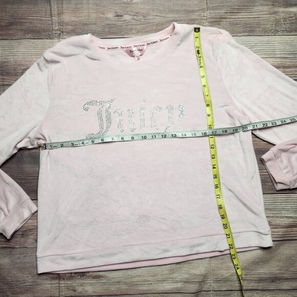 Juicy Couture Pink Rhinestone Velvet Fleece Pajamas - Picture 3 of 16